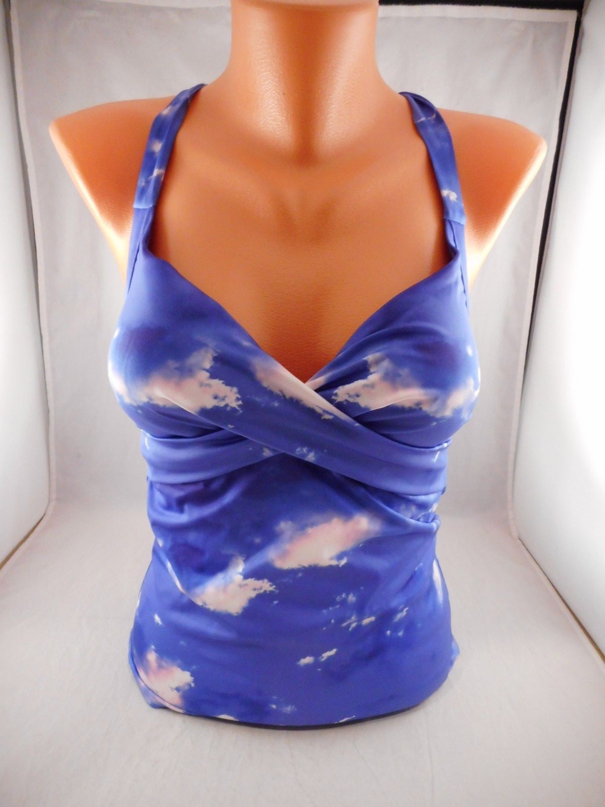 NWOT High Dive Modcloth  Between the Coastlines in Clouds 1pc Swimsuit Sz Large