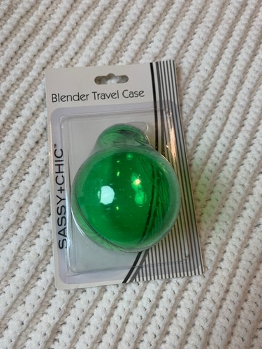 NEW in Package Sassy + Chic Green Hard Plastic Blender Travel Case, Fruit Shape