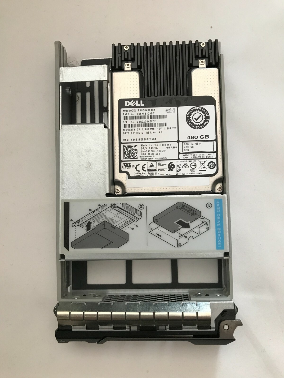 43PCJ Dell Toshiba PX05SVB048Y 3.5