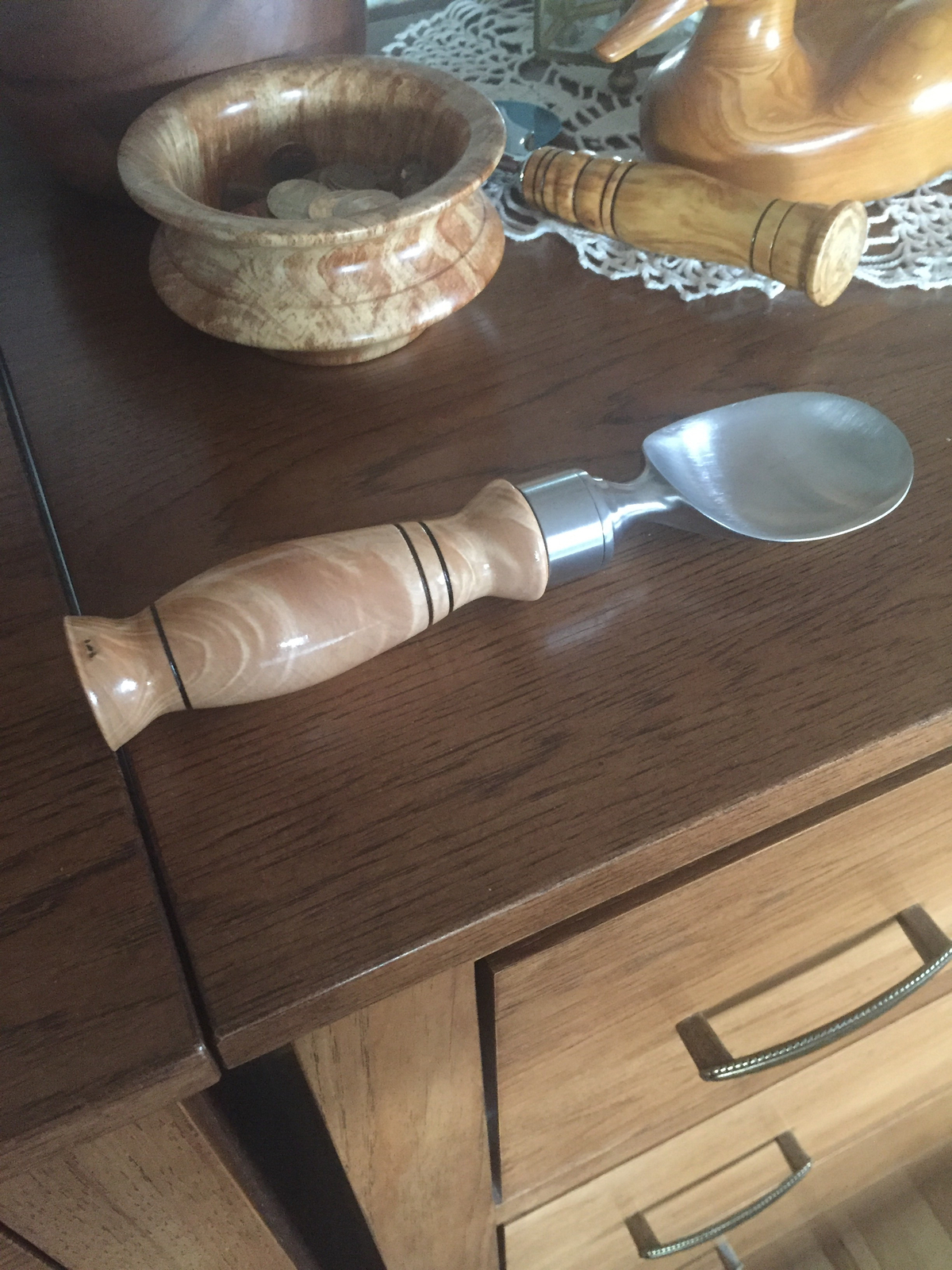 WoodRiver Stainless Steel Paddle Ice Cream Scoop Turning Kit 844788022621 eBay