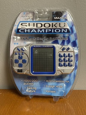 Sudoku Champion Electronic Handheld Game 1,000,000 Puzzles Maximo Concepts New