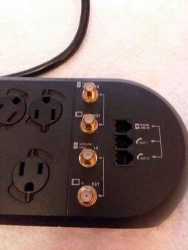 RCA 8-Outlet Surge Protector with Phone / Coax Protection 2100 Joules