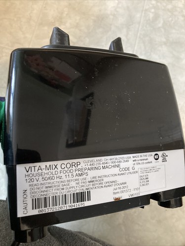 Vita-Mix Vitamix 5200 VM0103 Variable Speed Countertop Blender Mixer 2L Works!