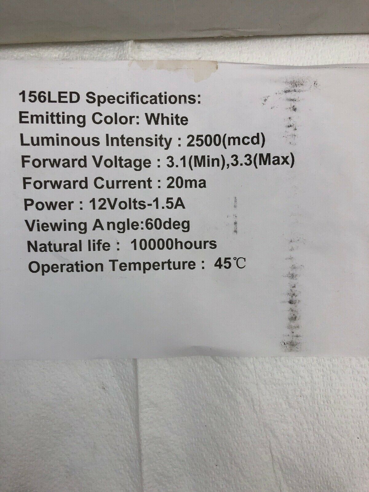 156 White LED Diplsay Light w/ Metal C-clamp 12V - HOTT DEALS