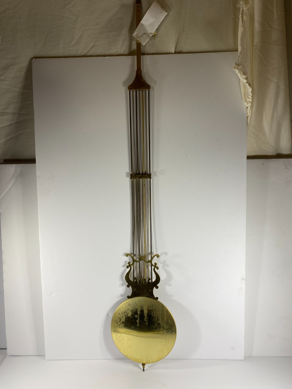 Vintage Grandfather Clock Pendulum Bob Brass Hermle Lyre