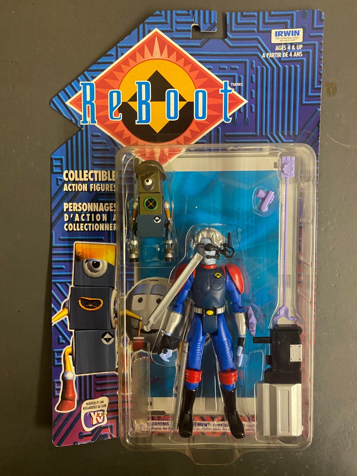 Reboot action figure Blue And Red Bob With Binome Sealed on