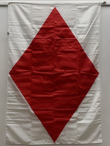 Vintage Salvaged Signal Flag F (Foxtrot): International