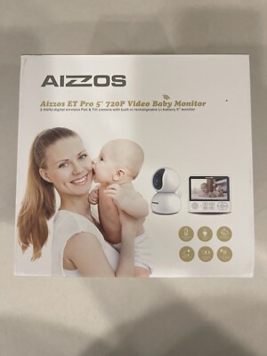 Aizzos Baby Camera Monitor, 720p 5  No WiFi Video With Pan Tilt And Zoom