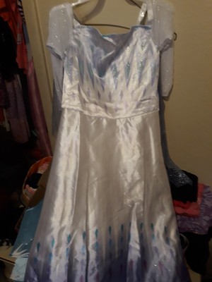 Disney FROZEN ELSA Full Costume Set Dress Size Medium, 8-10 Boots, Elsa Wig NEW