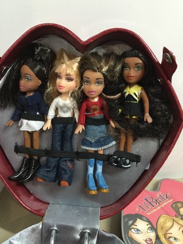 Lil Bratz Lips Case + 6 Dolls Lot - Accessories - Vintage Lil' Bratz Lot
