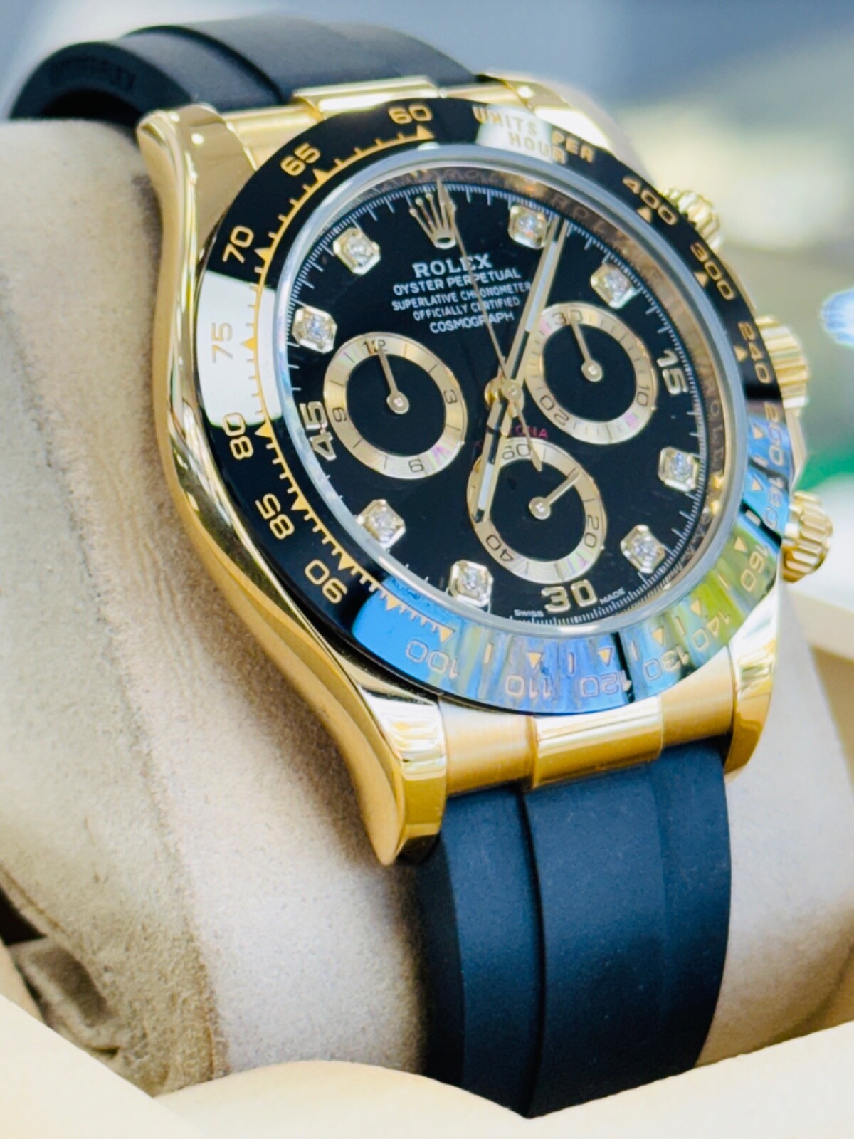 ROLEX Daytona 116518LN 8Pダイヤ文字盤 ロレックス デイトナ ブラックダイヤル 8Pダイヤ 18KWG