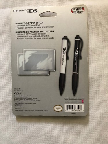 Genuine OEM Nintendo DS Exclusive DS Lite 2 Pen Stylus & Screen Protectors New