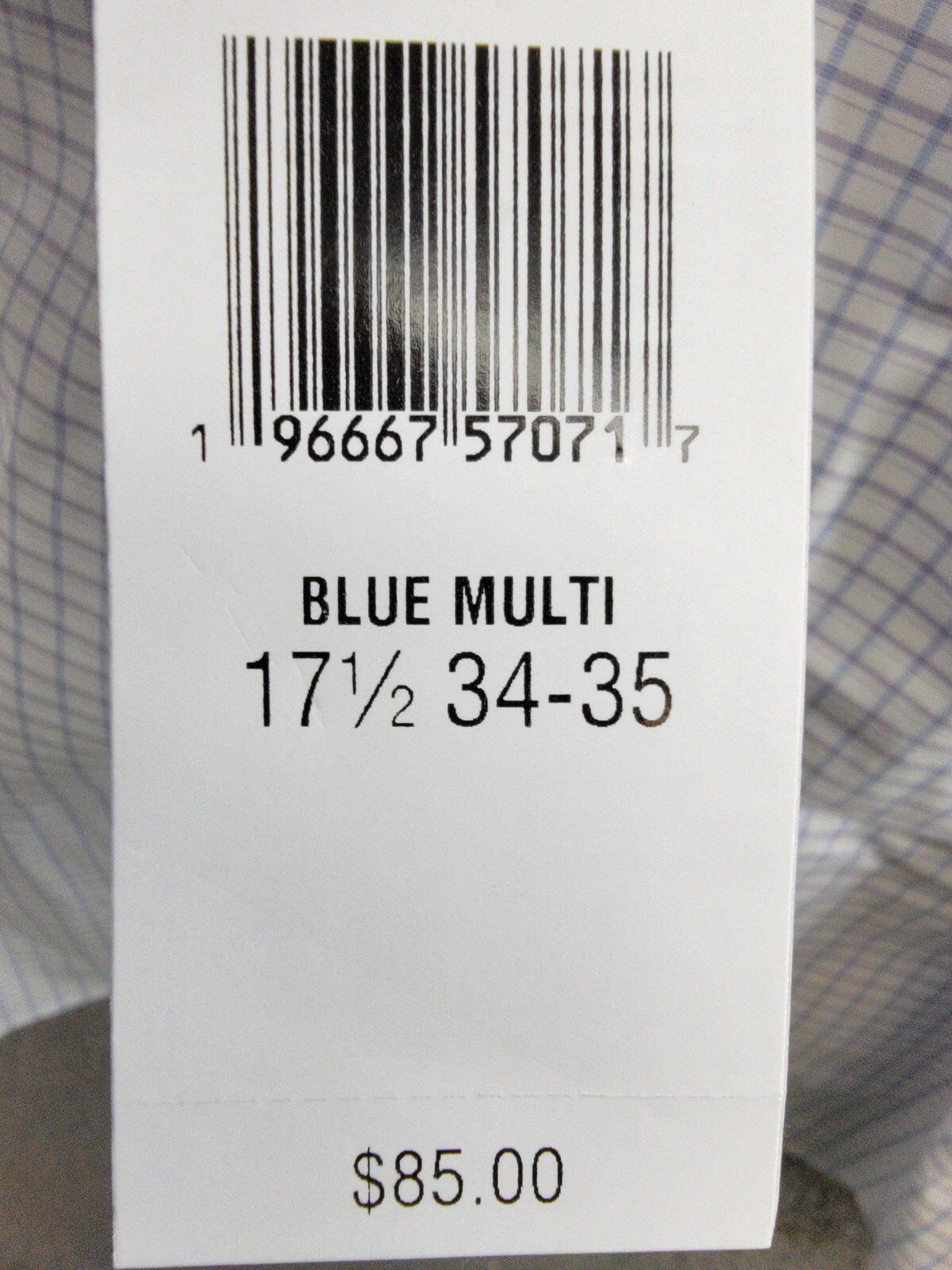 Calvin Klein Steel + Regular Fit Stretch Dress Shirt Men's 17.5 34-35 Blue L/S - Picture 19 of 19
