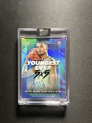2023-24 Topps Now Victor Wembanyama 5x5 Autograph Auto /49 Rookie RC VW-2B ROY