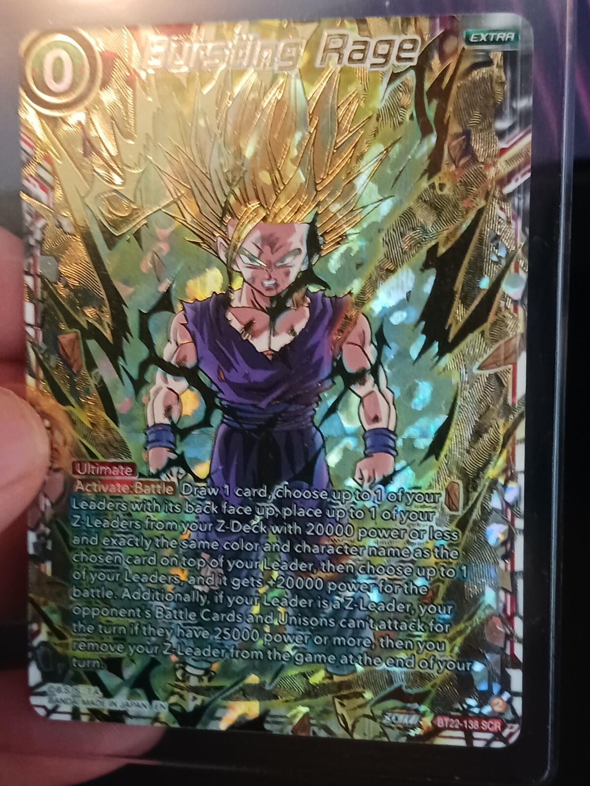 Bursting Rage-SCR BT22-138 Critical Blow Dragon Ball Super Bursting Rage-SCR BT22-138 Critical Blow Dragon Ball Super