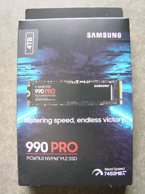 Samsung - 990 PRO 4TB Internal SSD PCIe 4.0 M.2 NVMe Solid State Hard Drive