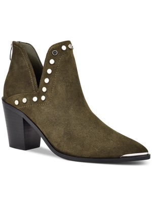 

MARC FISHER Женские зеленые ботильоны с вырезом и V-образным вырезом Dayne с острым носком на блочном каблуке, размер 7 м, Зеленый, MFDAYNE