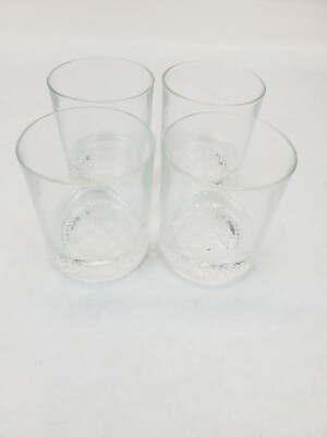 Crown Royal Whisky Glasses Lot Bundle of 4 Alcohol Bar Drinks Collection 