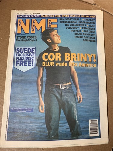 NME NEW MUSICAL EXPRESS 8 October 1994 BLUR Damon Albarn