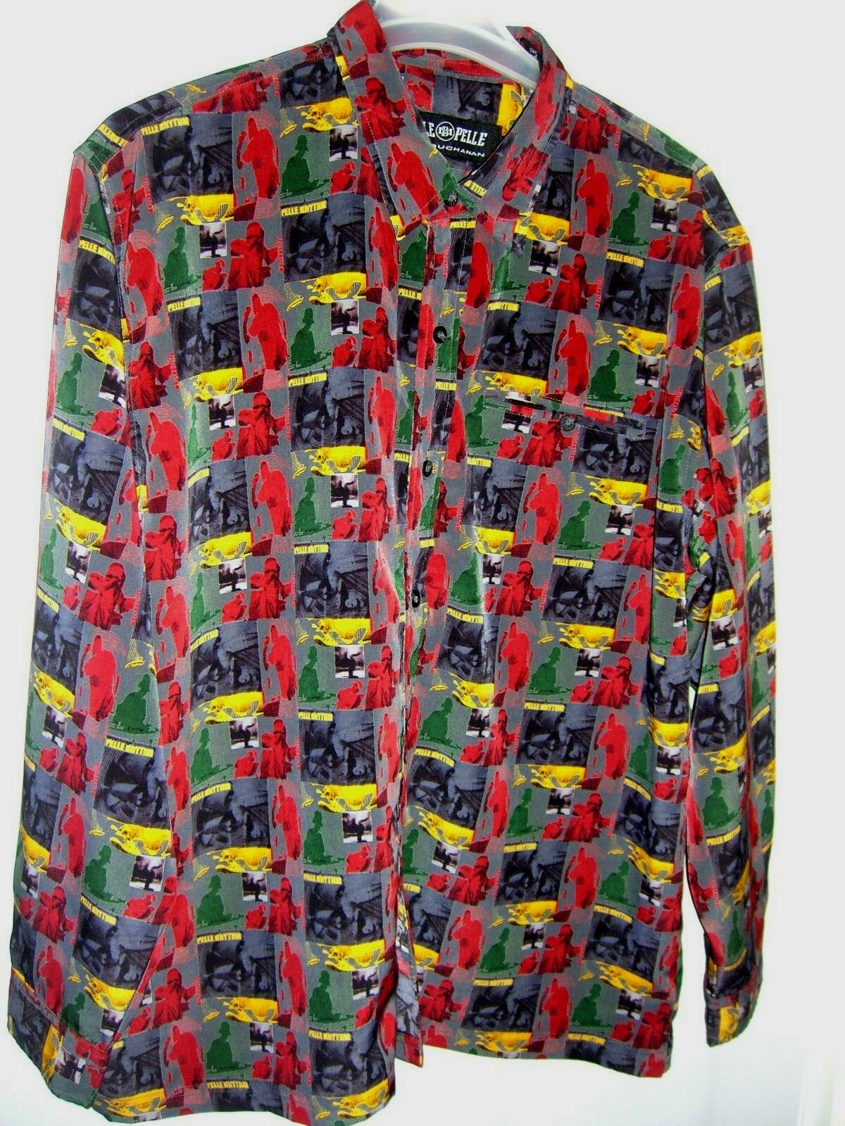RARE VINTAGE PELLE PELLE MARC BUCHANAN MEN S L S SHIRT PELLE RHYTHM XL