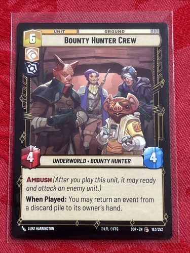 Star Wars Unlimited: Spark of Rebellion - Bounty Hunter Crew - 183