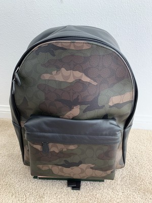 coach camo backpack