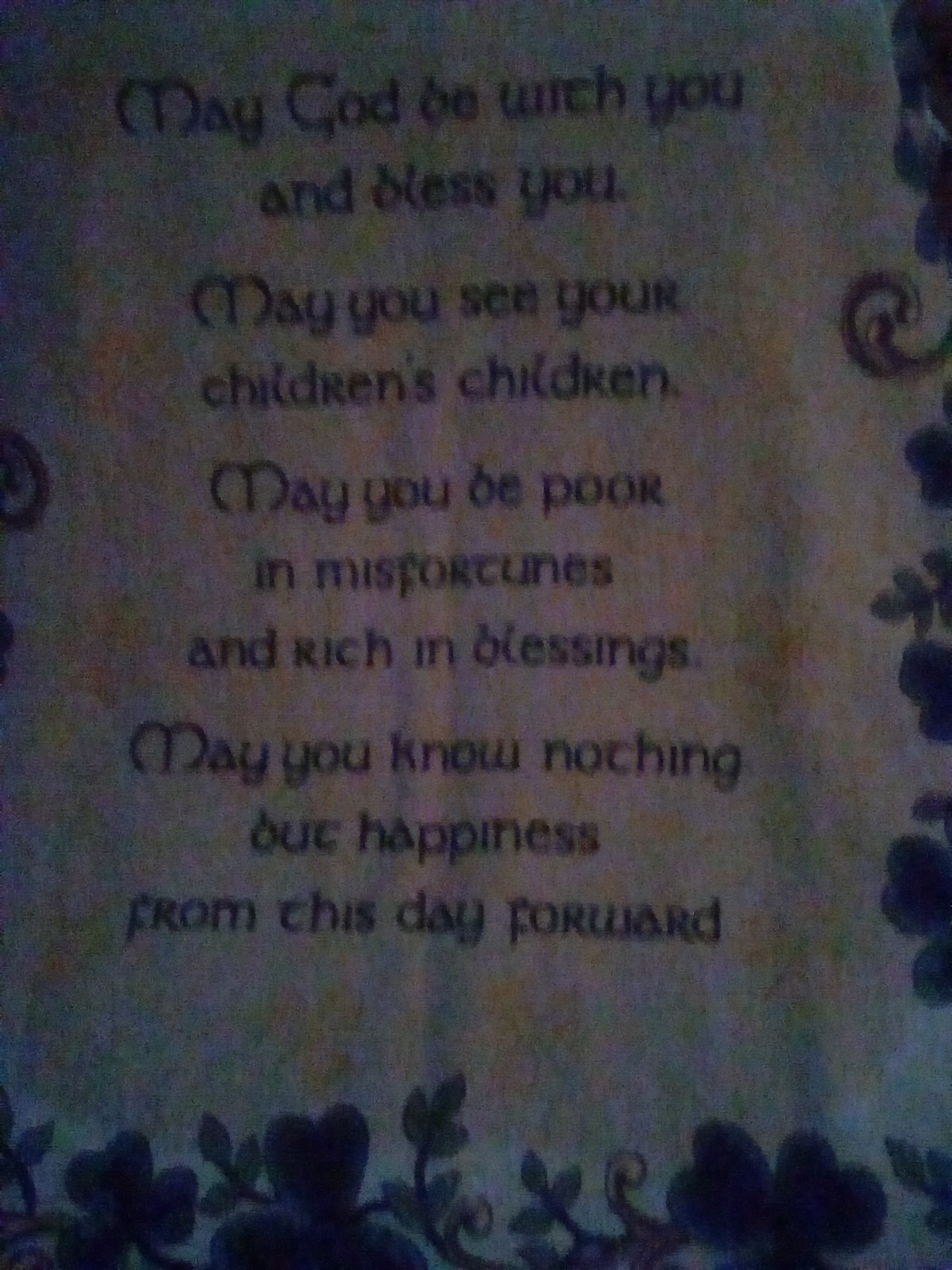 Irish prayer throw blanket