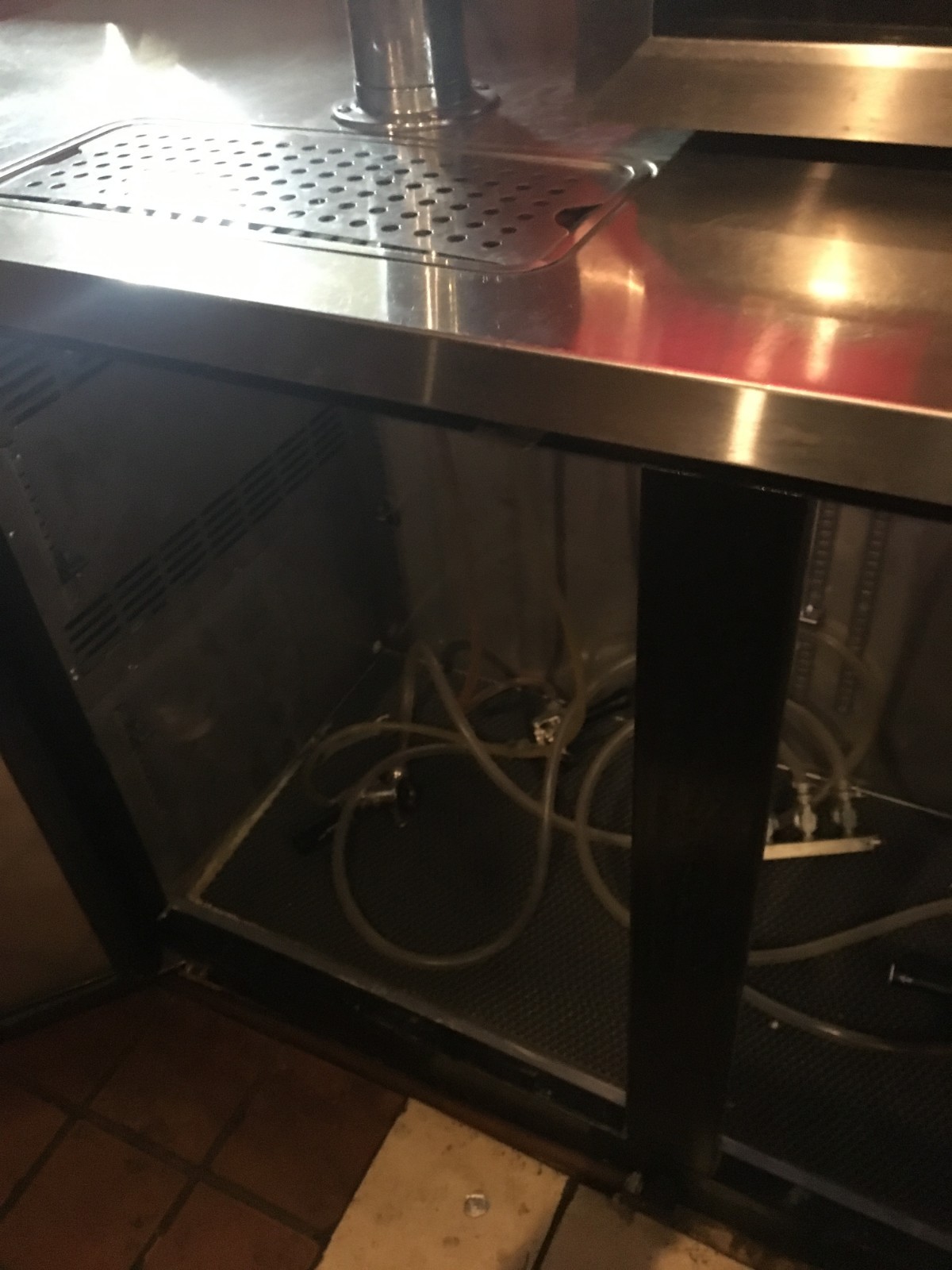 Migali keg cooler 15 cu. ft.,  will hold 2 half kegs and one 1/6th keg, 3 taps,