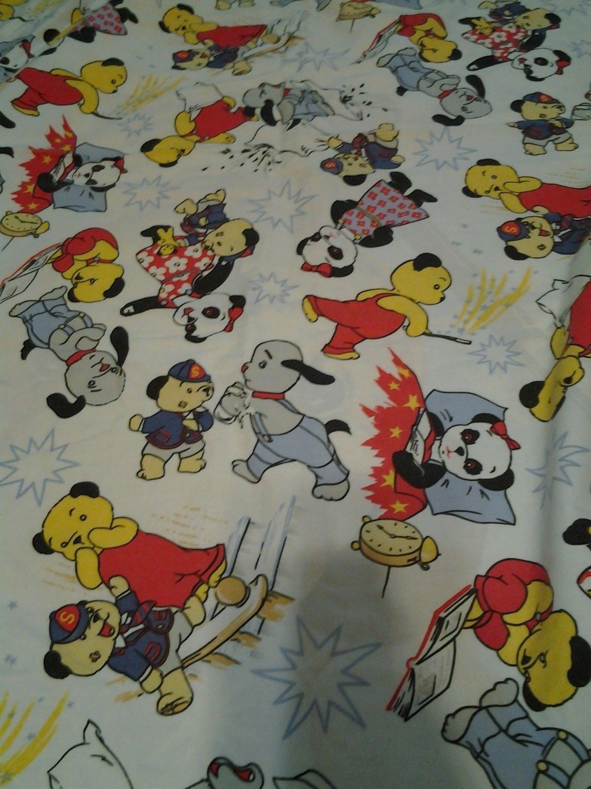 vintage panda design duvet? made in great britain w/case