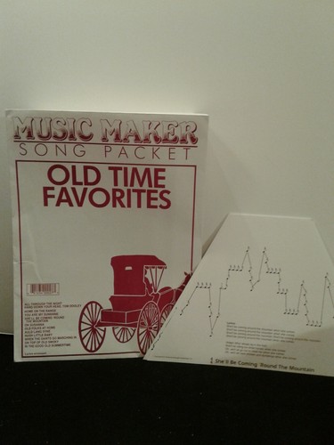 Music Maker Lap Harp Song Packet OLD TIME FAVORITES 12 songs