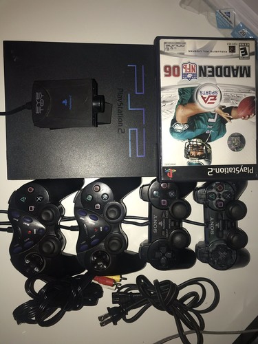 Sony PlayStation 2 ps2 with all assessor 4 controler usb camera with travel bag