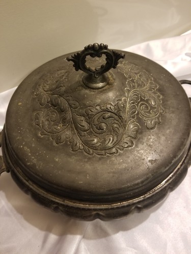 Quadruple plate  victor Silver Serving Dish With Lid