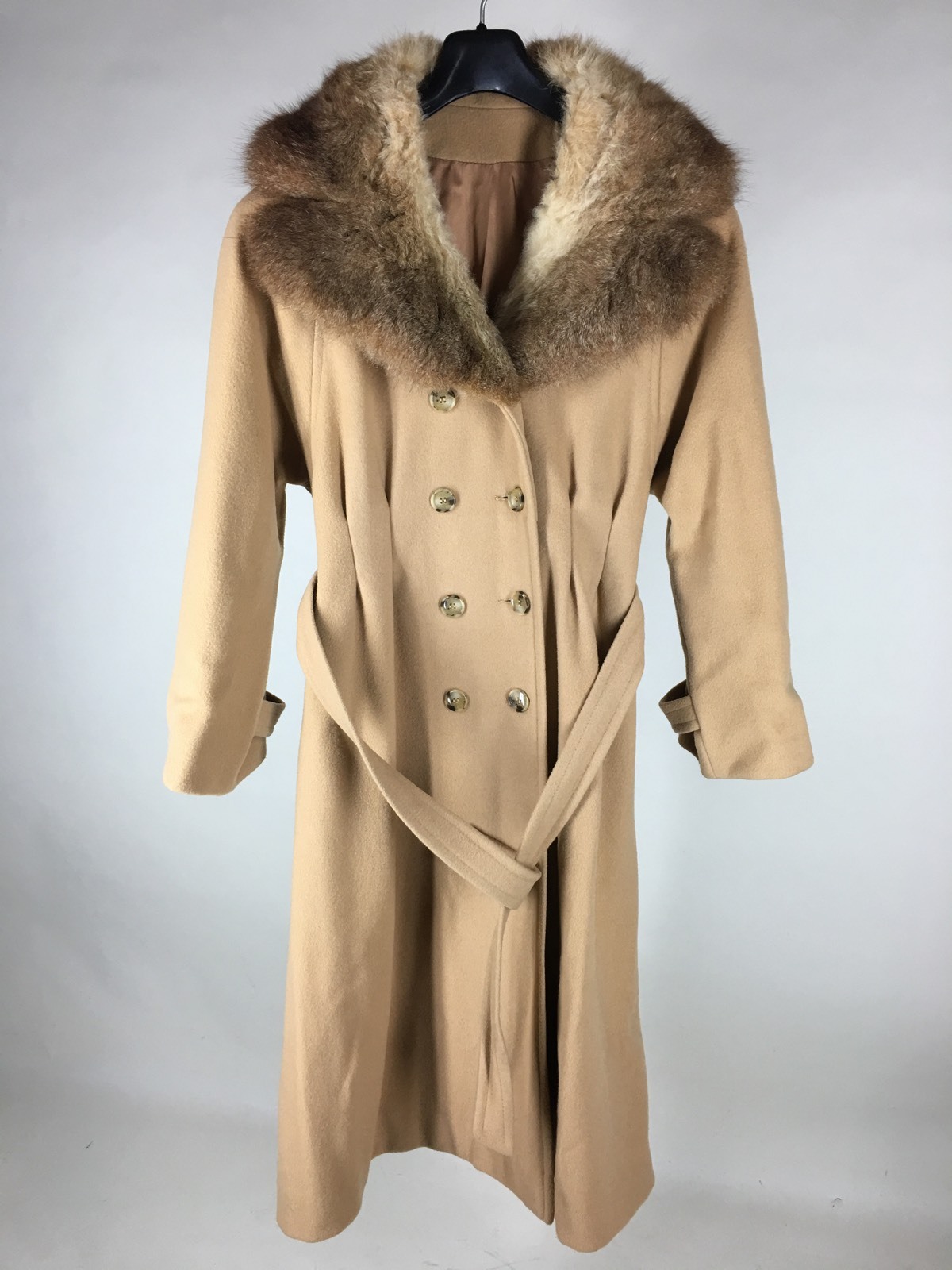 【DISCERNMENT】Lorraine Wool Double Coat Double-Breasted Wool Coat - Light Pink - Woolcoats - & Other
