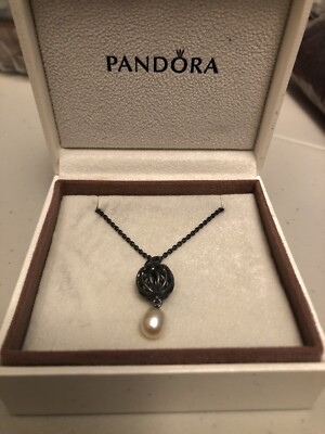 Retired PANDORA Ale 925 Drop Pearl Pendant On Chain 90cm *NEW IN BOX* 2013-2014