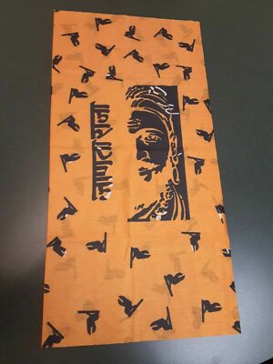 KING SHIVAJI SHIVA Shield Mask Balaclava Buff Neck Gaiter ORANGE BLACK FLAG FACE