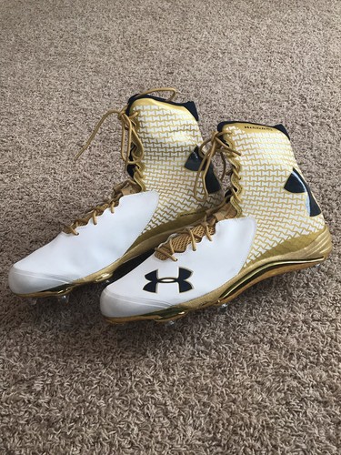 Notre Dame Irish Football Under Armour Team Issued 2016 Cleats Used Size 15 ND