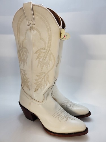 【COLOR iN ID】linen leather western boots Lisa Western Cowboy Boot (Bone color)