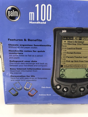 NEW Palm m100 Handheld PDA Flip Cover Organizer Note Pad Factory Sealed