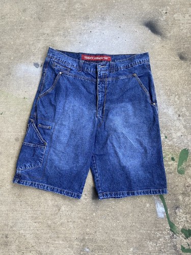 h*i様 SAPEur DENIM VINTAGE BASKET SHORTS Vtg Fubu The Collection 90s Hip Hop Men's Blue Denim