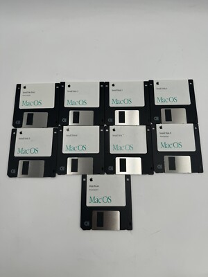 Vintage Classic Apple Macintosh System Boot Install Disk Floppy Disks Set of 9