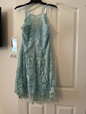 Francesca s Mint/blue Lace Dress Xl, Brand New