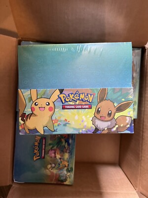Sealed Pokemon Kanto Friends Mini Tin Display  Case Packs Pikachu Eevee Squirtle