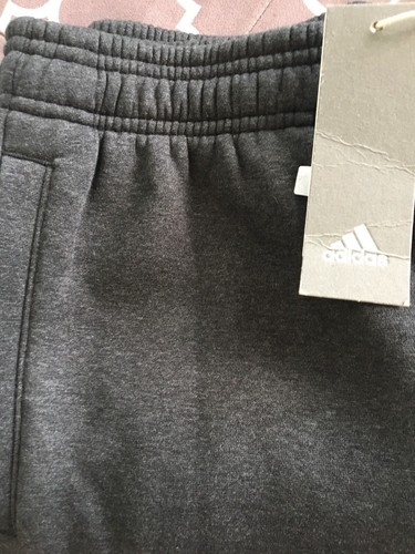 Adidas Mens Fleece Lounge jogger pants Medium Gray #275