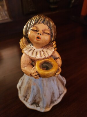 Vintage THUN Bozen Bolzano Angel Figurine Candle Holder Italy