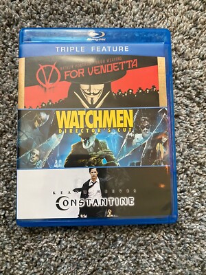 V for Vendetta - Watchmen - Constantine (Blu-ray, 2005) Triple Feature
