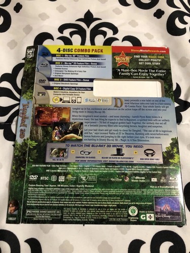 Tangled 3D Blu ray Slipcover Only Lenticular Disney