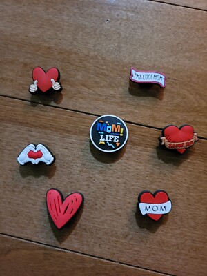 Lot of 7 Croc Charms Mom's Life