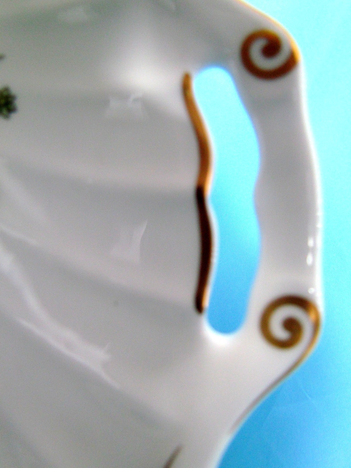 Spode Stafford Flowers 12 Inch Blue Poppies Pierced Handled Cake Plater