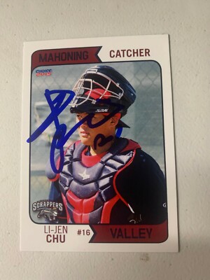 Li-Jen Chu 2015 Signed  Mahoning Valley Scrappers 