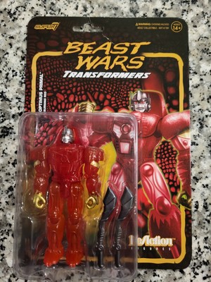 Optimus Primal Burning Red Beast Wars 3.75'' TRANSFORMERS ReAction Super 7 #3